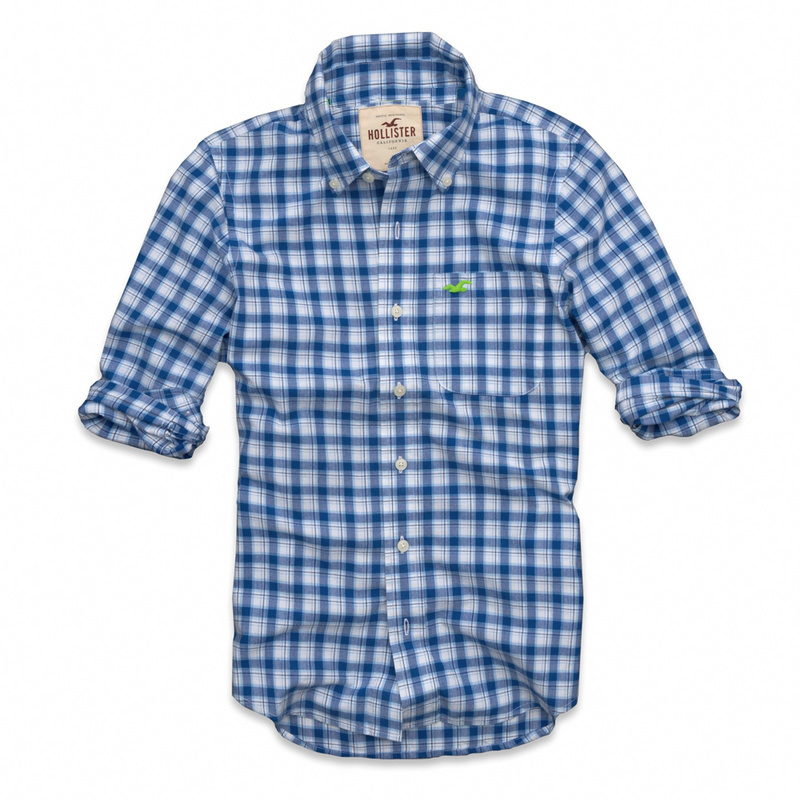 Hollister Hombres Pura Algodón Camisa HCO4505